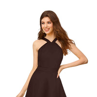 Coffee dress front view on transparent background