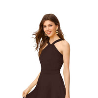  Coffee dress side angle, isolated on white