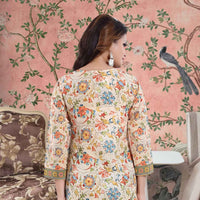 Back detail showing print like petals in a secret garden