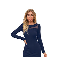 Cerulean Cipher dress – front-facing shot on a crisp white background