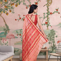  Back angle showing soft fall of pallu and subtle shimmer