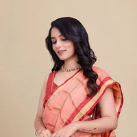 Studio front view capturing entire saree form in clarity