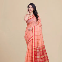 Studio front view capturing entire saree form in clarity