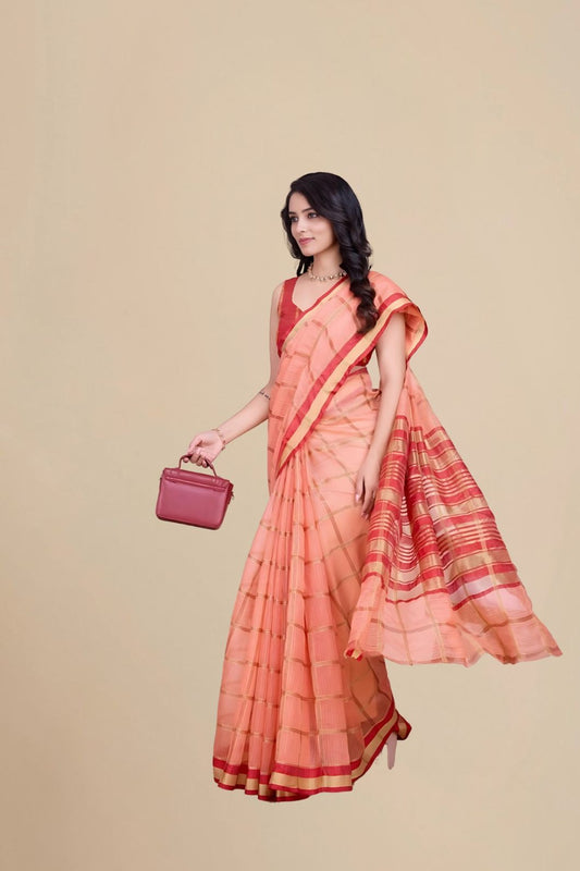  Studio right angle focusing on pleats and light peach tone