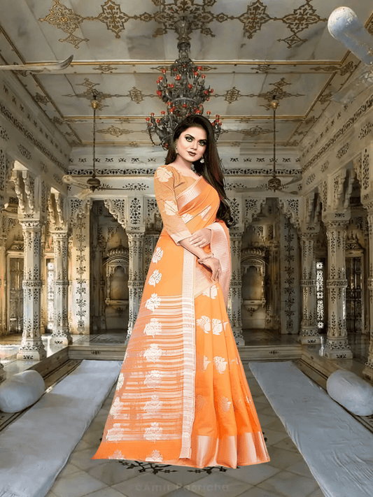 Premium cotton-silk fabric texture showing breathable handwoven quality