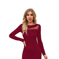 Crimson Cadenza dress front view – clean white background