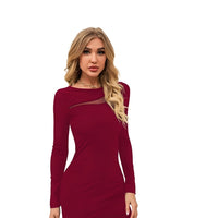 Side profile of the red dress – studio cut-out