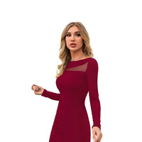 Side profile of the red dress – studio cut-out