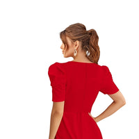 Back image of the red dress, isolated and clean