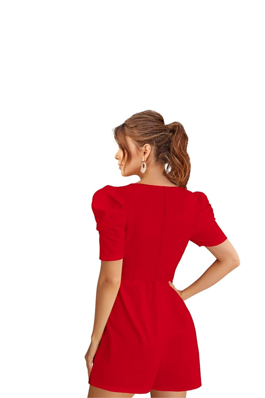 Back image of the red dress, isolated and clean