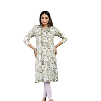  Isolated front shot, highlighting the collar-neck and vibrant print