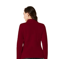 Studio back view of CELESTINA maroon slim-fit tee