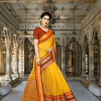 Flowing pallu in mid-air, traditional setting, warmth and motion captured