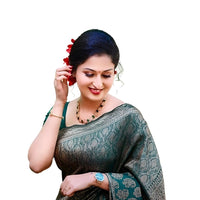 fabric beside folded saree with soft shadow