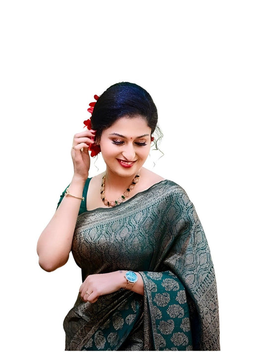 fabric beside folded saree with soft shadow