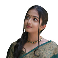 Closeup in studio setup showing softness and green shade depth – white background