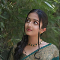 Closeup capturing detailed weave and soft silk shine – lifestyle background