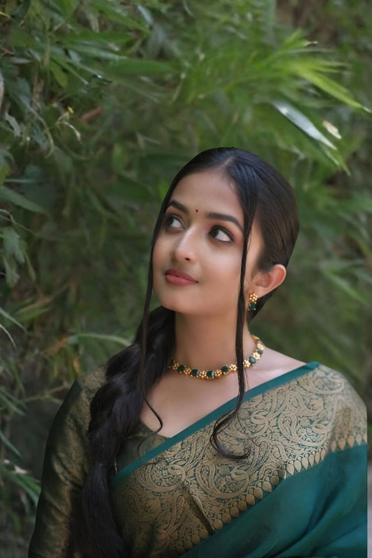 Closeup capturing detailed weave and soft silk shine – lifestyle background
