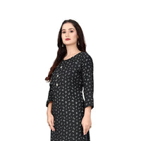 Side view of kurti showing sleeve design and flow