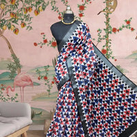 Front view showing multicolor print over deep base in majestic backdrop