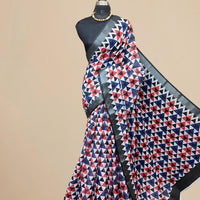 Studio front image showing color distribution and blouse pairing