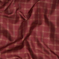 Zoomed-in checkered pattern on cotton-silk