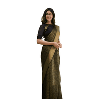 Full saree draped front, clear fabric visibility
