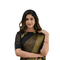 Zoomed pallu to highlight texture and print