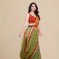 Side profile with visible check detailing and airy fabric