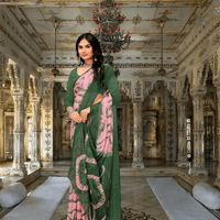 Saree colors glowing under tropical sunset