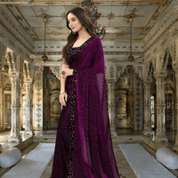 Stretch test of wine Lycra saree – wrinkle-free