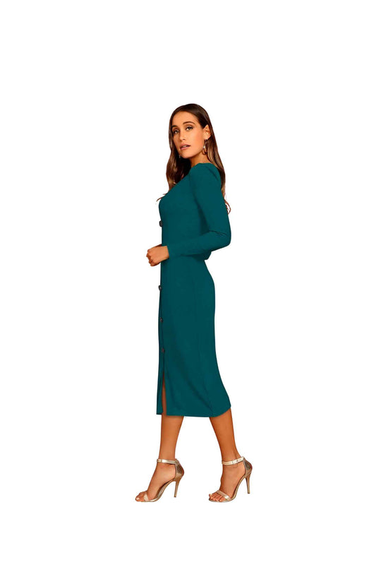 Side view of Morpich dress without background