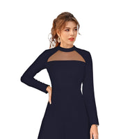 Studio front pose – navy blue elegance, clean and simple