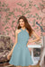 Front view of pista halter neck dress with background