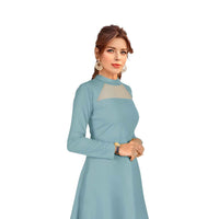 No-background angled view of pista monochrome stretchable dress