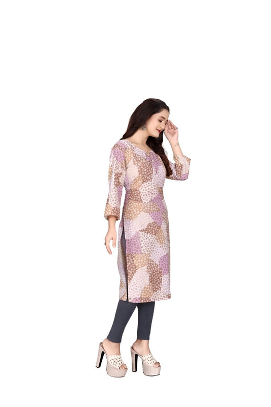 Left profile showing sleeve structure and body drape