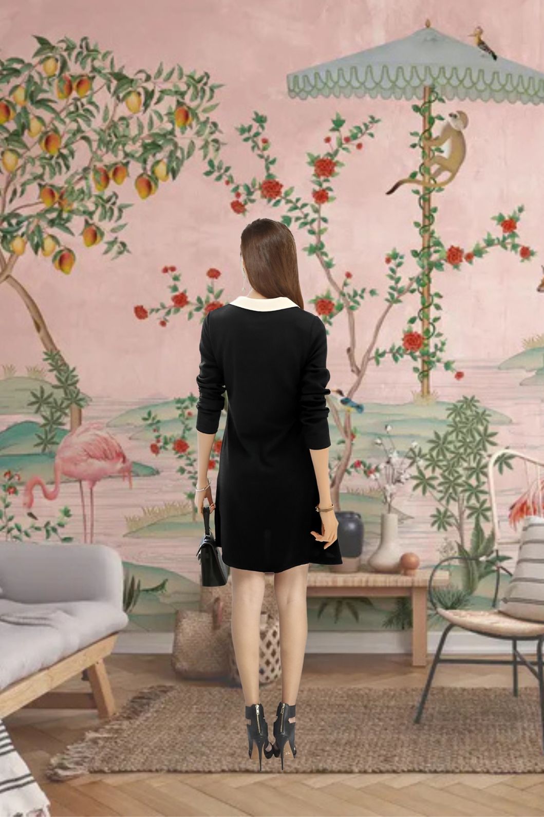 Back view of the dress – minimalistic elegance