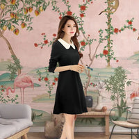 Model in a hallway with cinematic light – graceful mood