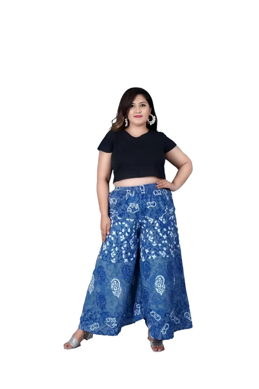 Isolated front image of sky-blue ethnic palazzo