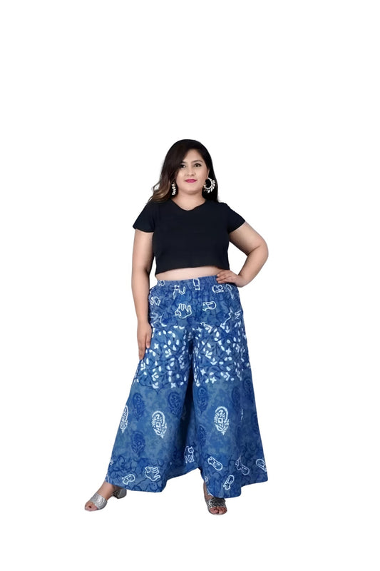  Isolated front image of sky-blue ethnic palazzo