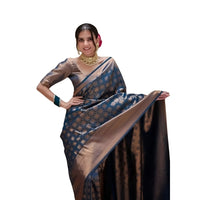 Front pose of saree on white background