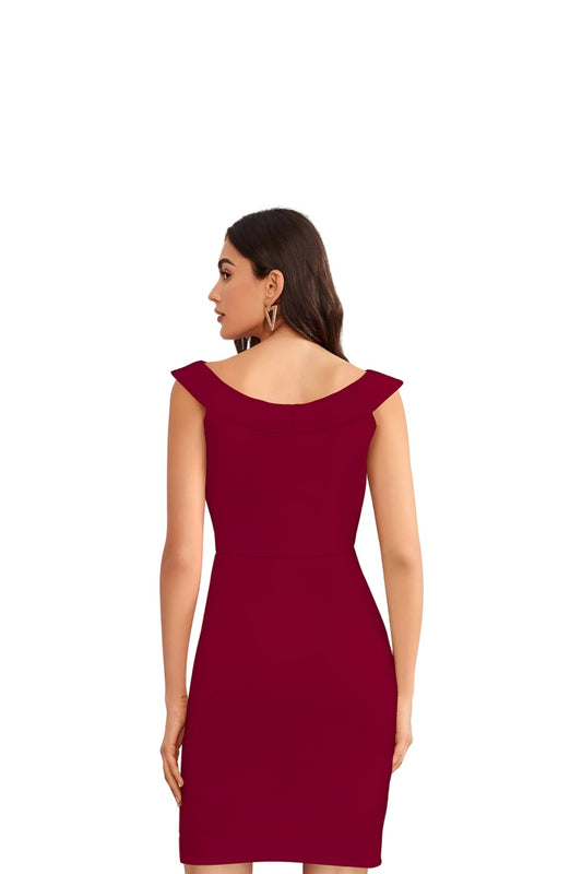 Back view of Celestina’s Nocturne Ember dress without background