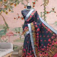 Elegant front view showcasing digital print and flow