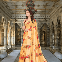 Same beige saree styled for work and puja