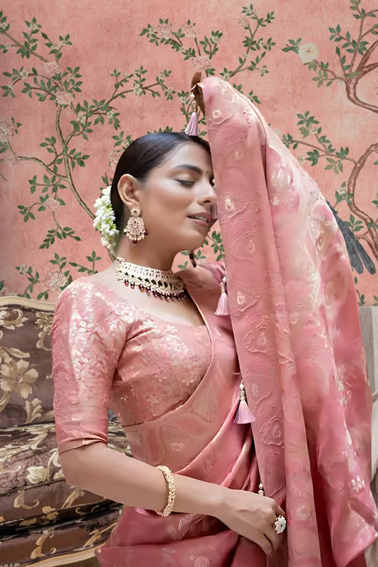 Pallu close-up in palace room glowing with embellishment