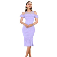 Vibrant purple dress isolated, no distractions