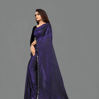 Close-up of premium Lycra fabric with floral cutwork - wrinkle-resistant office wear