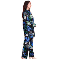 Left profile capturing sleeve detailing and silhouette