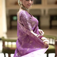  Rear studio shot with pallu captured mid-flow