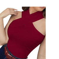 Maroon hosiery western T-shirt front view on white background